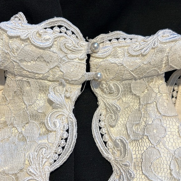 NWT Vintage 90s Scott McClintock Womens Halter Lace Knee Length Formal Dress S1 - Picture 3 of 8